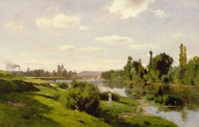 Die Seine bei Mantes, ca. 1856 von Charles Francois Daubigny